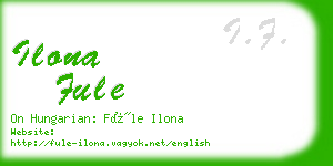 ilona fule business card